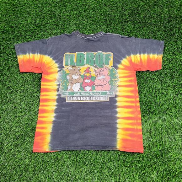 Vintage BBQ Festival Shirt Womens Medium 18x23 Lake-Placid - Picture 3 of 16